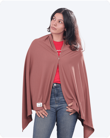 Tuque UV Protection Wrap — UPF 50+ Breathable Sun Shawl in Mauve