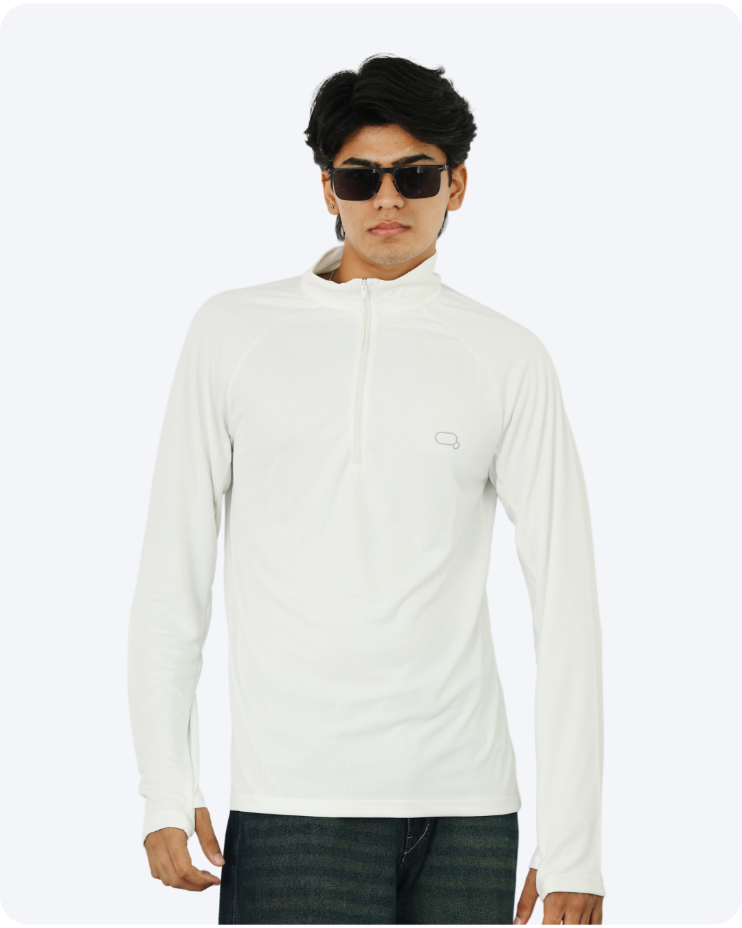 Tuque UV Shield Quarter-Zip Tee — UPF 50+ White